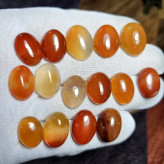 پک ۱۵ عددی نگین عقیق کارنلین معدنی کد G81000