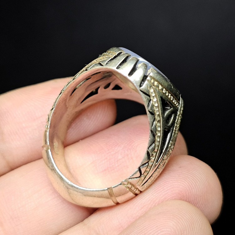 انگشتر عقیق شجر دست ساز