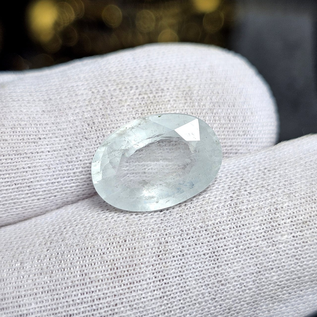 نگین سنگ طبیعی آکوامارین معدنی کد 35045