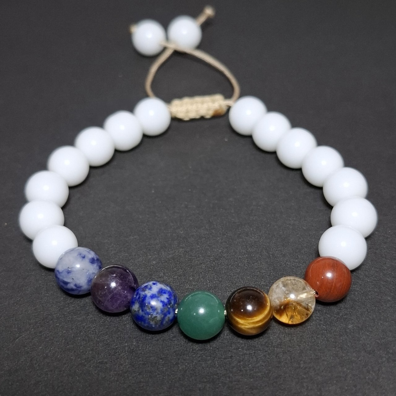 دستبند سنگ های هفت گانه معدنی کد 34787