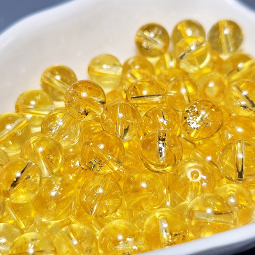 مهره سنگ سیترین طلایی معدنی کد G81155