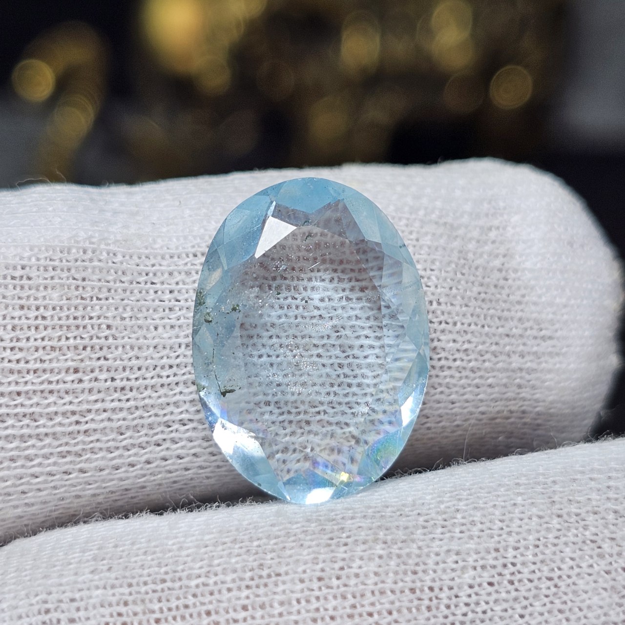 نگین سنگ طبیعی آکوامارین معدنی کد S3652