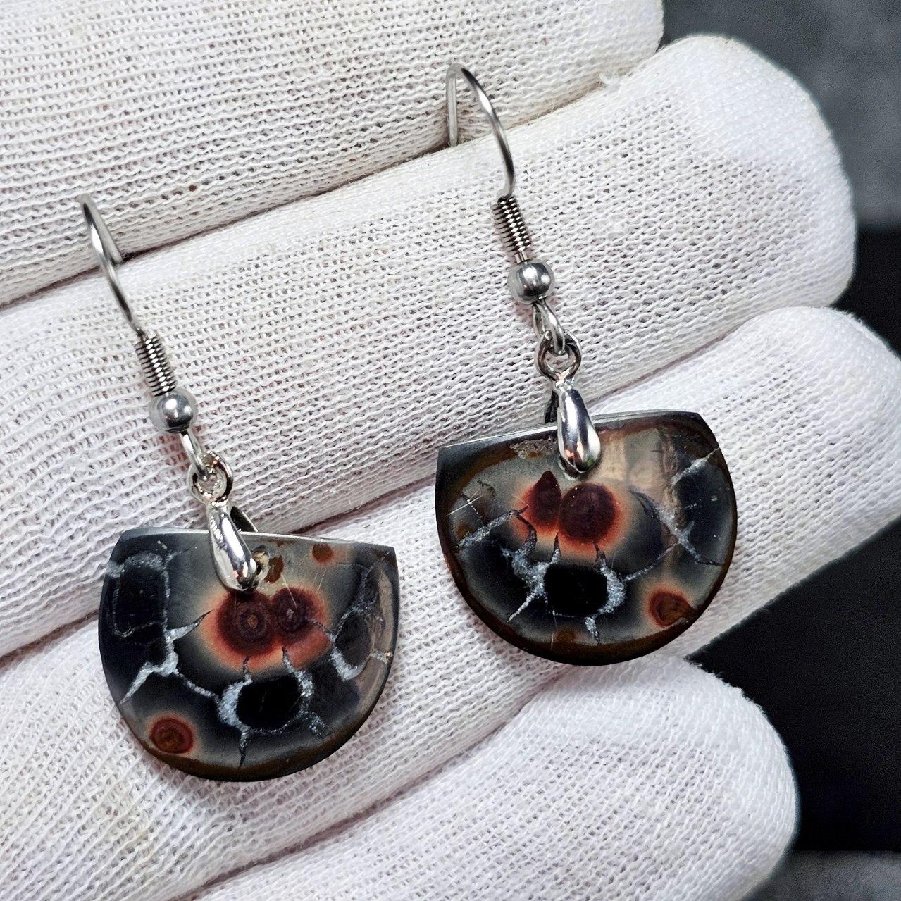 گوشواره سنگ طبیعی سپتارین معدنی کد 36701