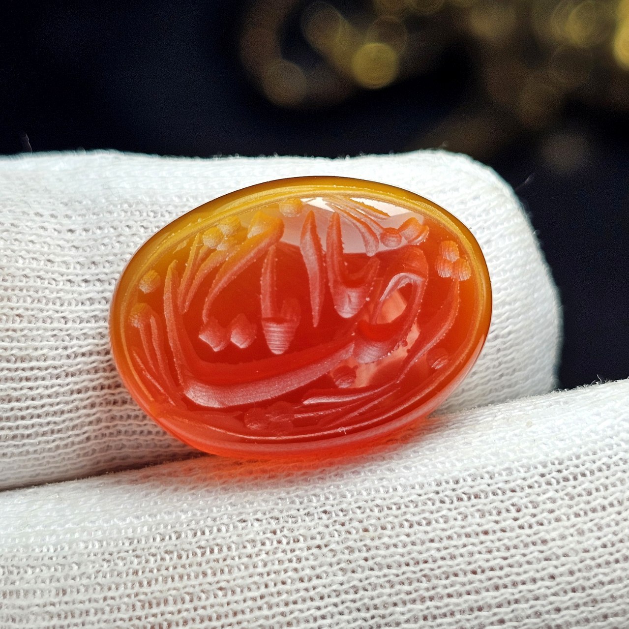 نگین سنگ عقیق معدنی خراسانی با خط دست کد 37267