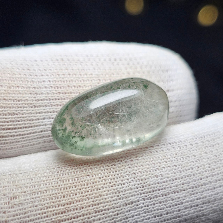 نگین سنگ طبیعی فانتوم کوارتز معدنی ( تراش نا منظم ) کد 37367