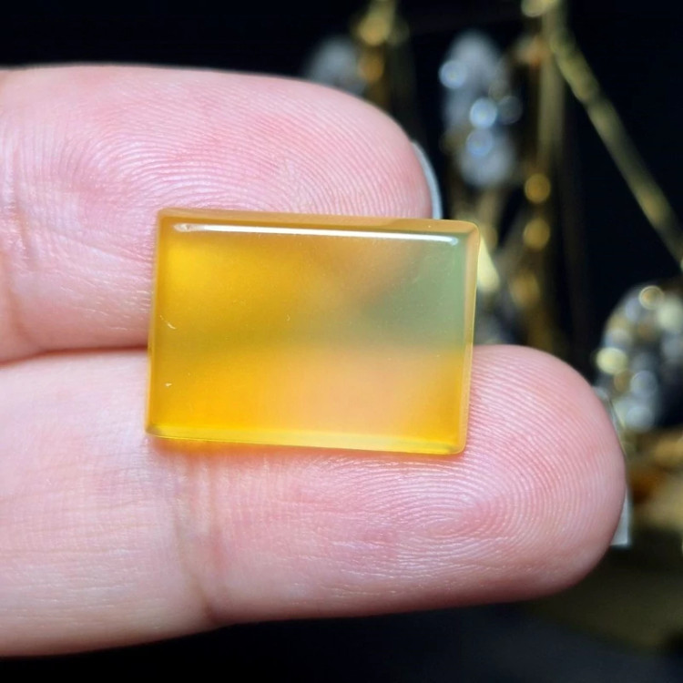 نگین سنگ عقیق زرد معدنی کد 60516