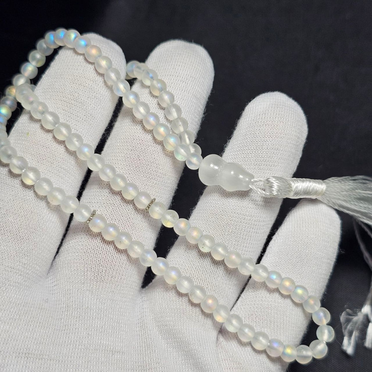 تسبیح ظریف ۱۰۱ دانه سنگ اپالین کد 38654