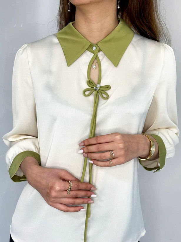 شومیز زنانه جلو بسته ️ کد M1102