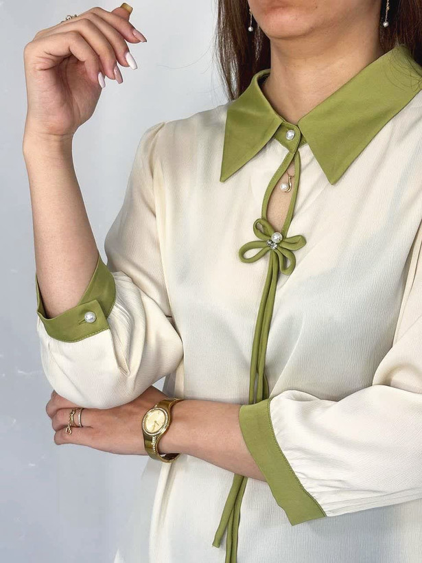 شومیز زنانه جلو بسته ️ کد M1102
