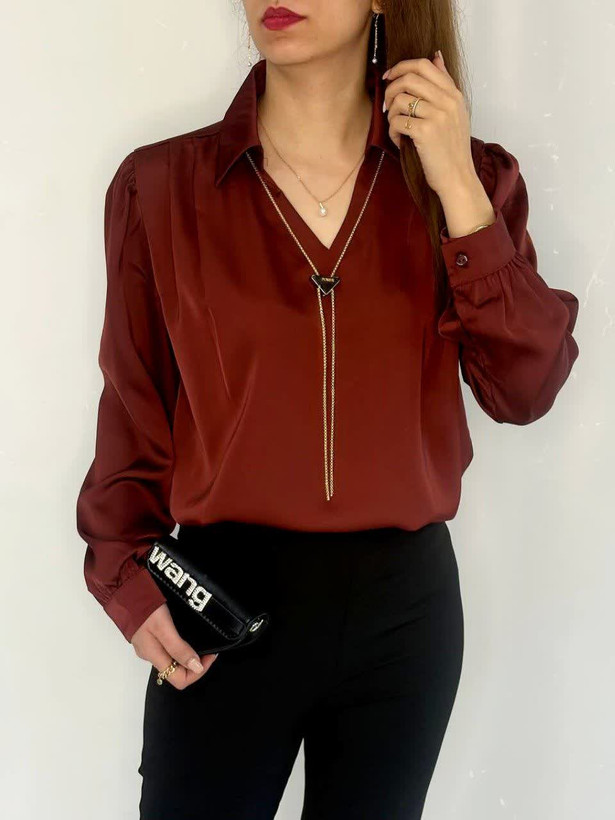 شومیز زنانه جلو بسته ️ کد M1104