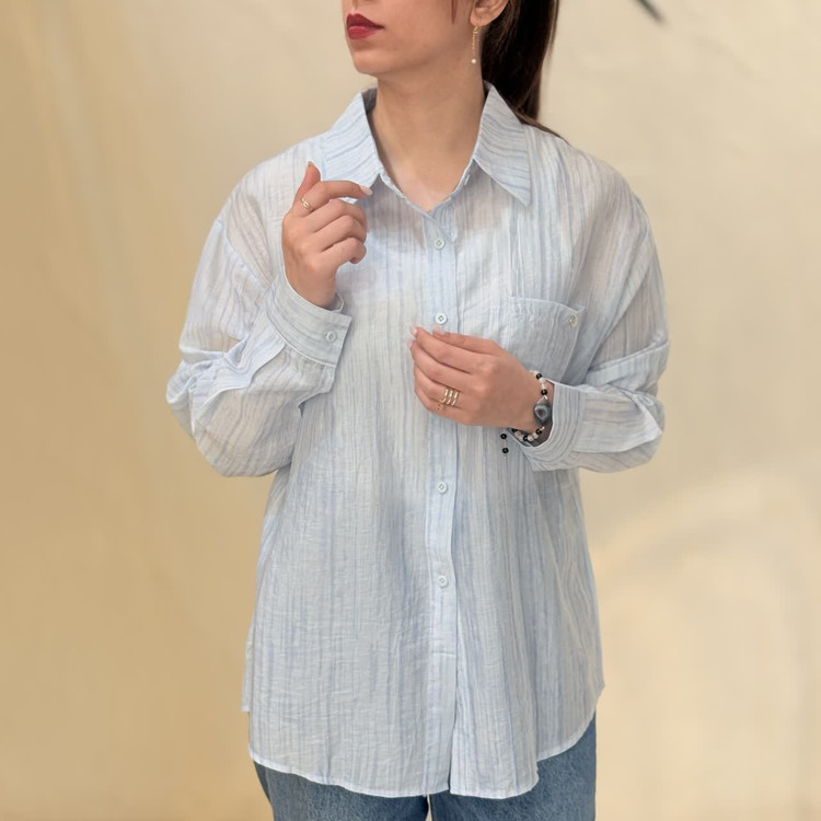 شومیز زنانه راه راه️ کد M1190