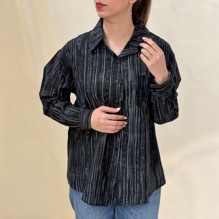 شومیز زنانه راه راه️ کد M1190