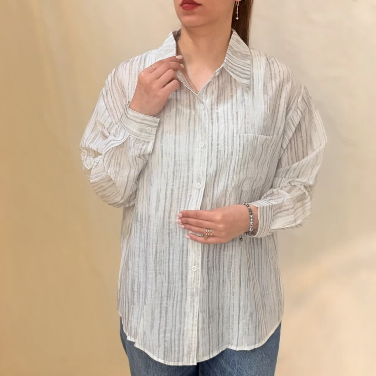 شومیز زنانه راه راه️ کد M1190