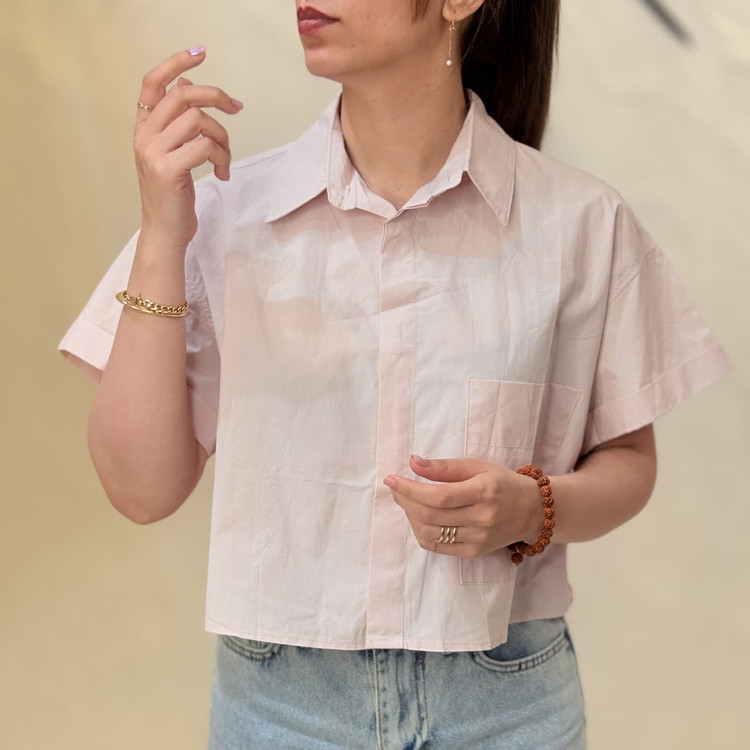 شومیز کراپ زنانه ساده کد M1196
