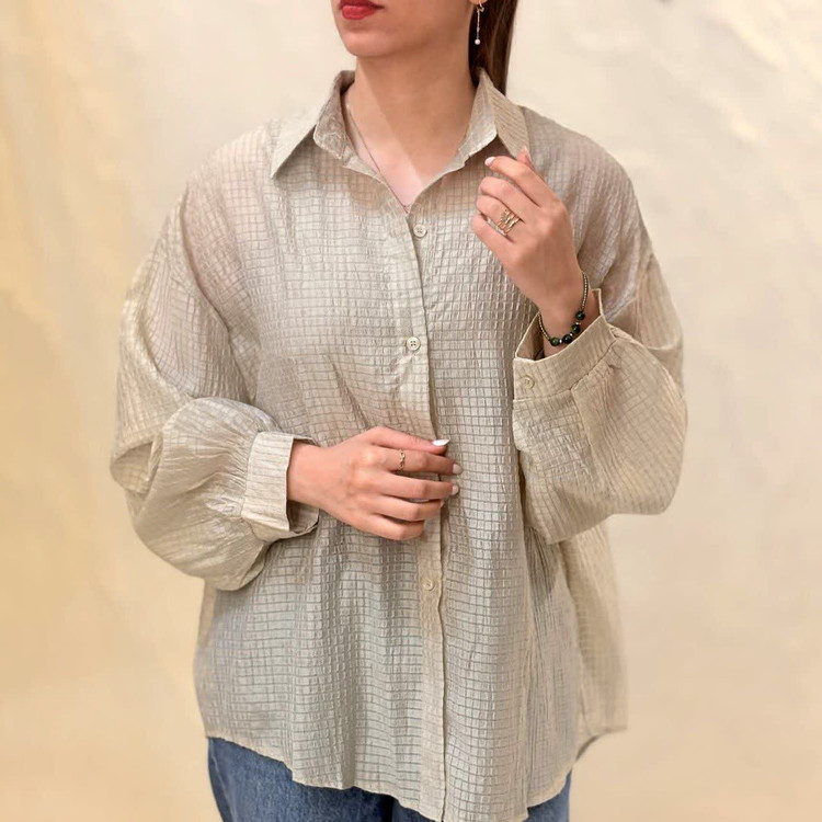 شومیز زنانه همراه کراپ تاپ️ کد M1202
