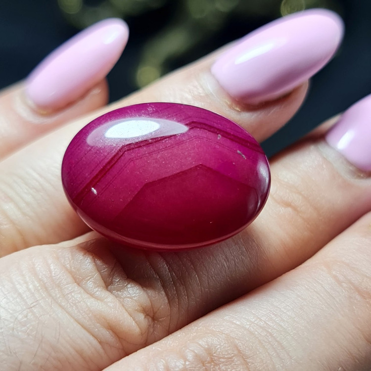 نگین سنگ عقیق سرخابی معدنی کد T2232