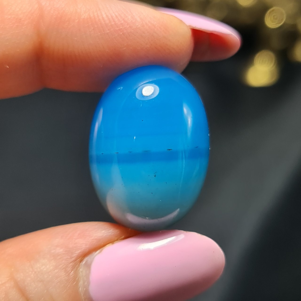 نگین سنگ عقیق آبی معدنی کد  T2235