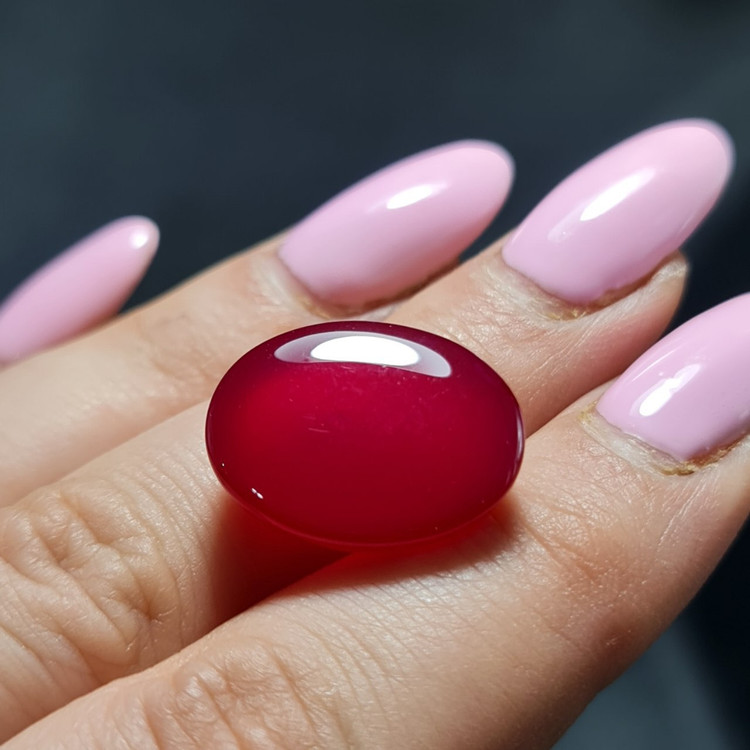 نگین سنگ عقیق سرخابی معدنی کد T2252