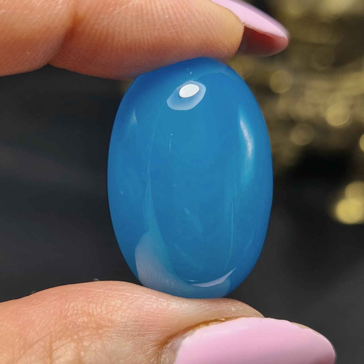 نگین سنگ عقیق آبی معدنی کد  T2262