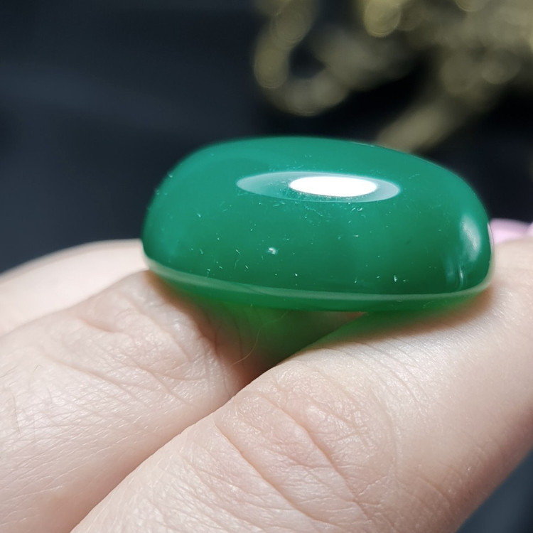 نگین سنگ عقیق سبز معدنی کد T2266