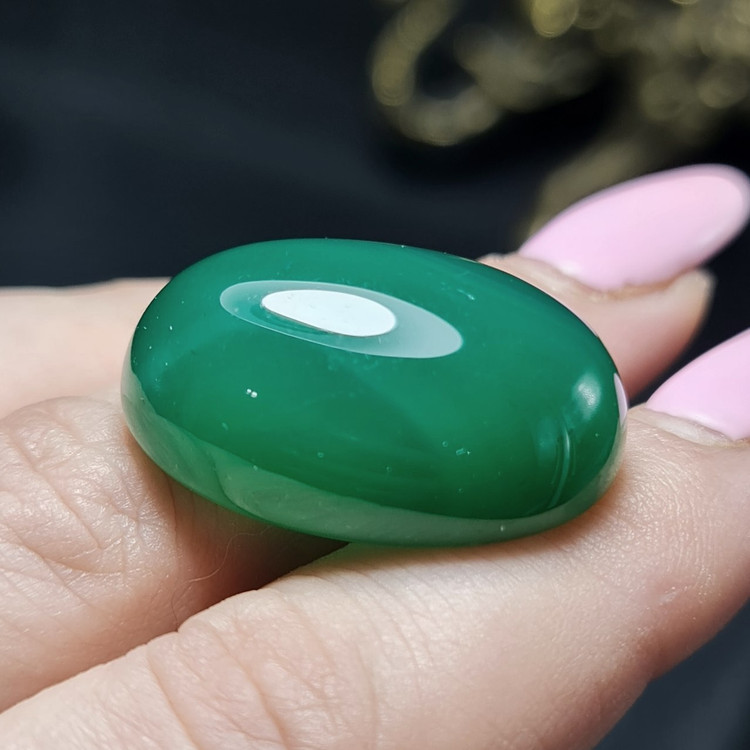 نگین سنگ عقیق سبز معدنی کد T2266