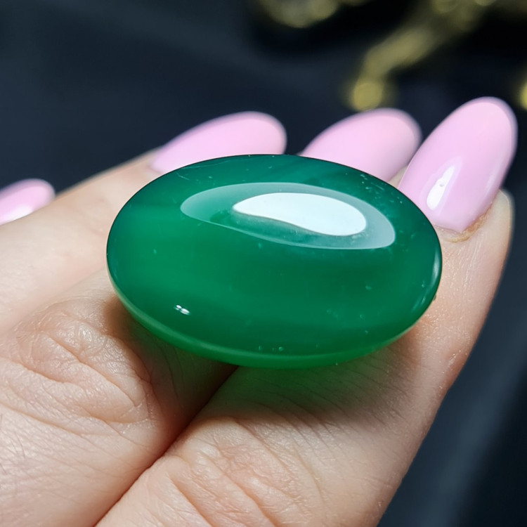 نگین سنگ عقیق سبز معدنی کد T2266