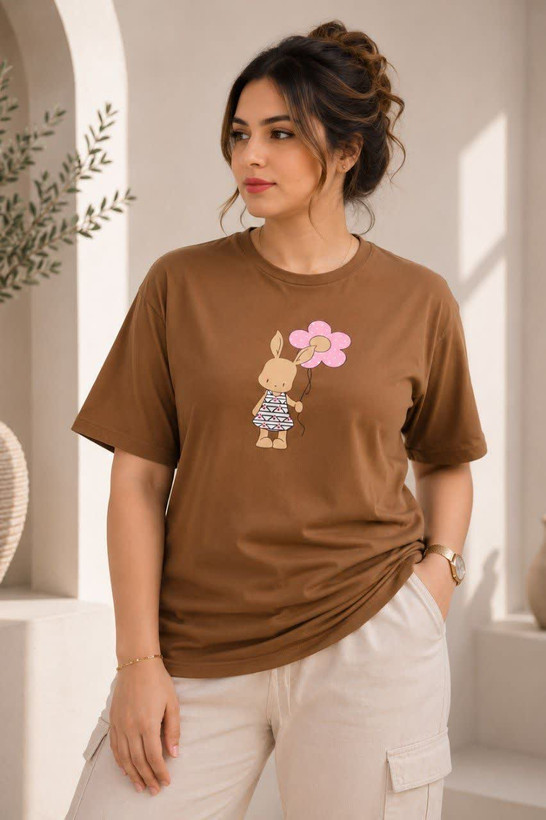 تیشرت زنانه طرح خرگوش کد VS142