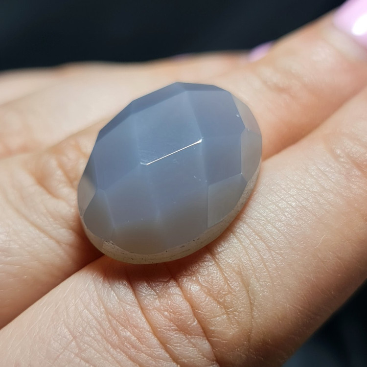 نگین سنگ عقیق کبود معدنی تراش فست کد T2279