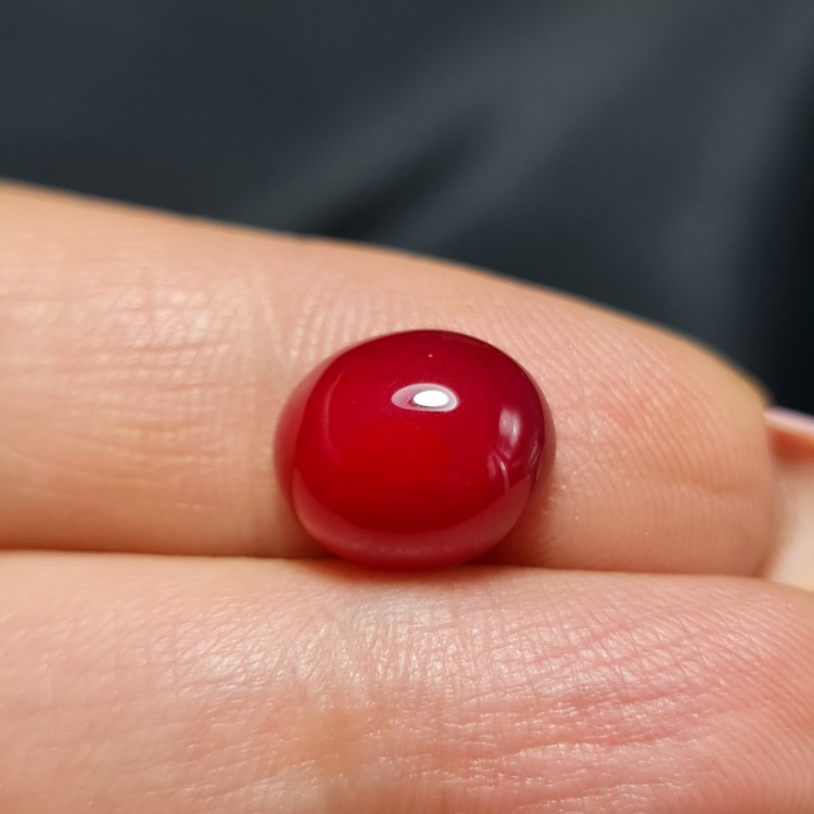 نگین سنگ عقیق سرخابی معدنی کد T2295