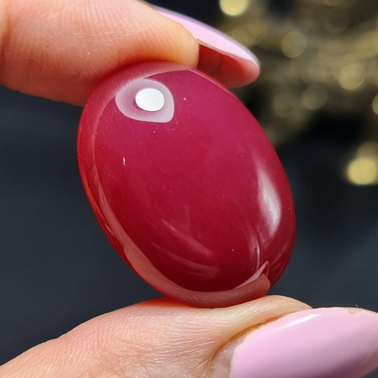 نگین درشت سنگ عقیق سرخابی معدنی کد T2306