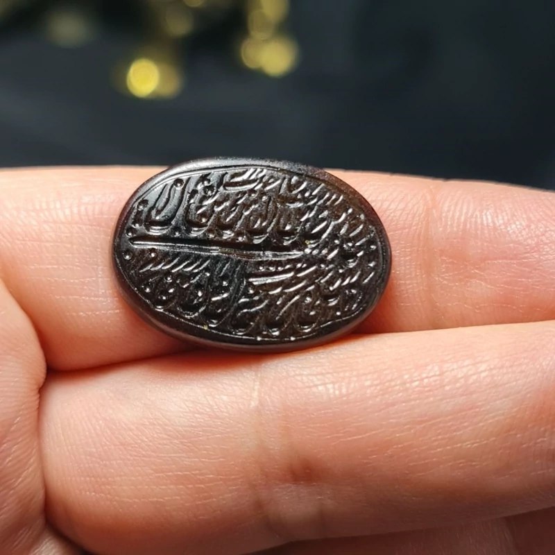 نگین سنگ عقیق شفت العبد معدنی خراسان خط دست کد  T2346