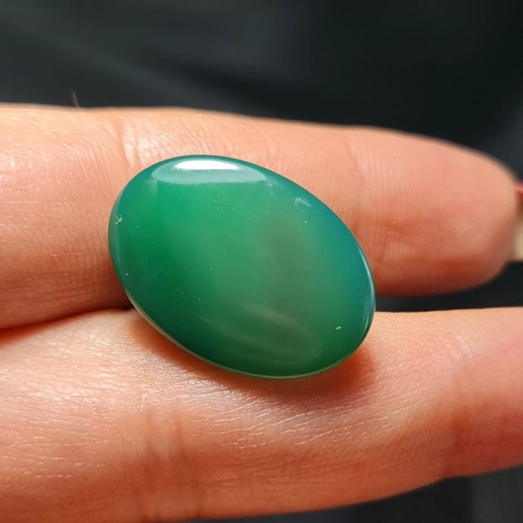نگین سنگ عقیق سبز معدنی کد T2347