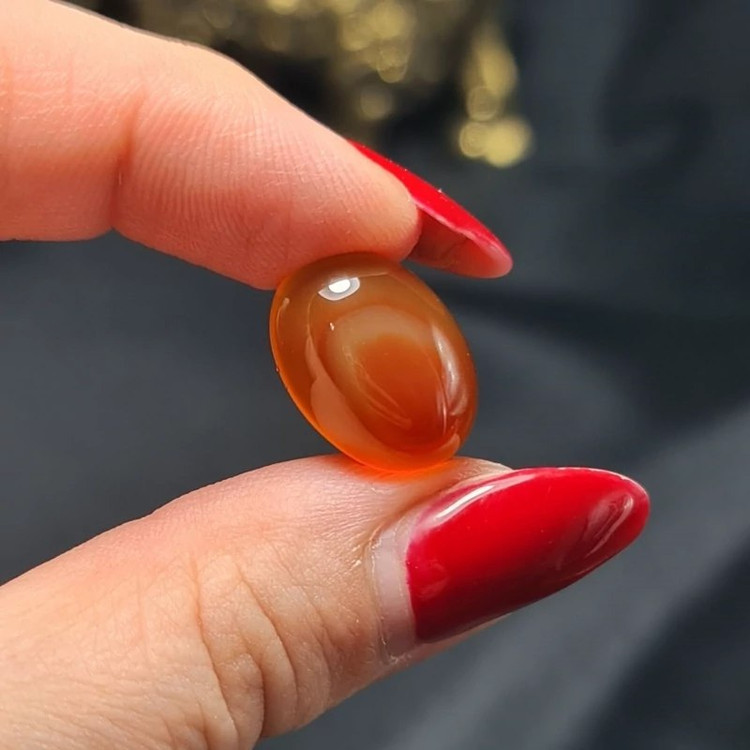 نگین سنگ عقیق کارنلین معدنی کد T2360