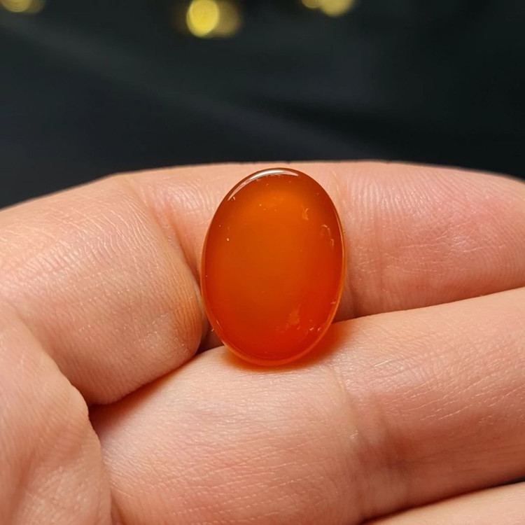 نگین سنگ عقیق کارنلین معدنی کد T2360