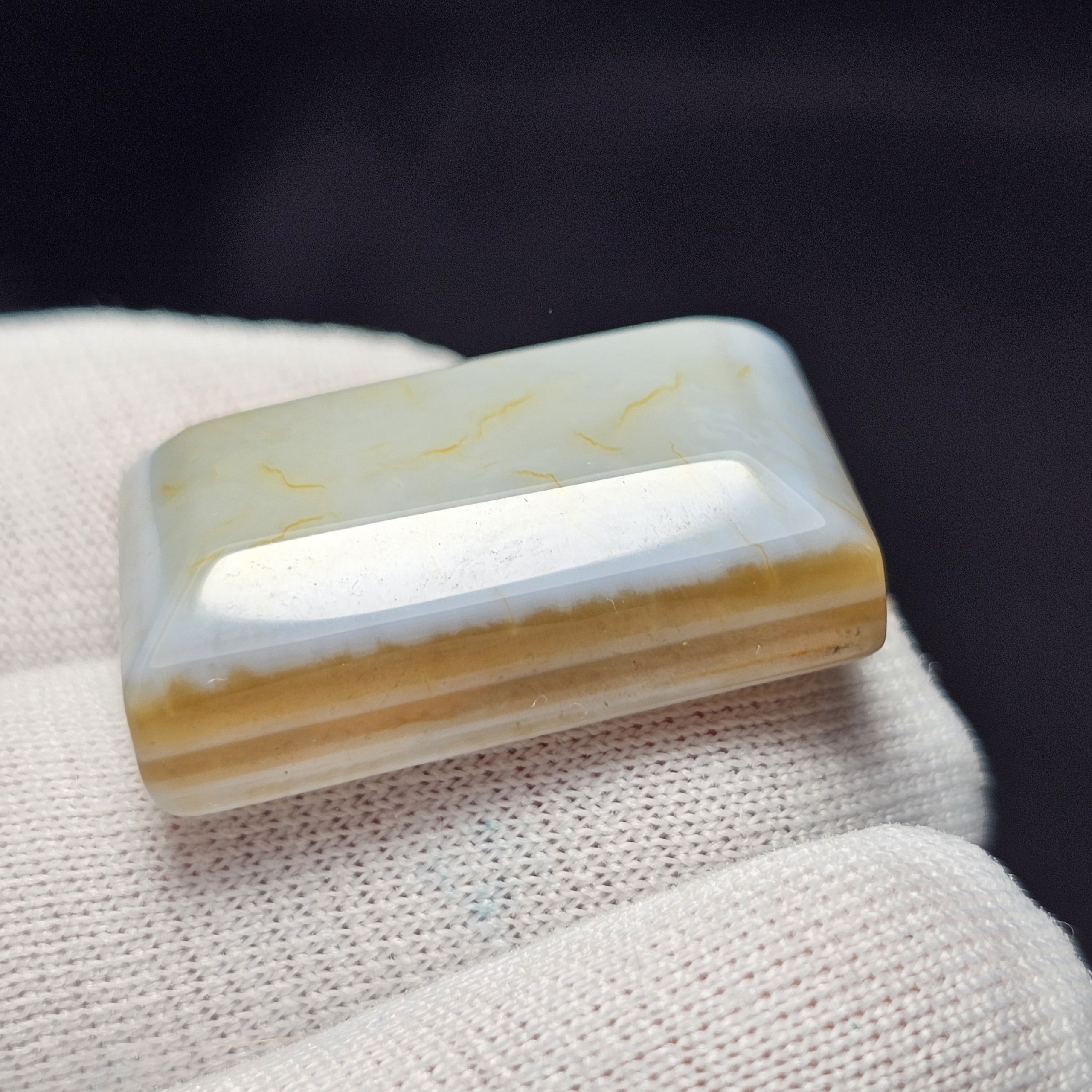 نگین سنگ عقیق سه پوست معدنی کد S3903