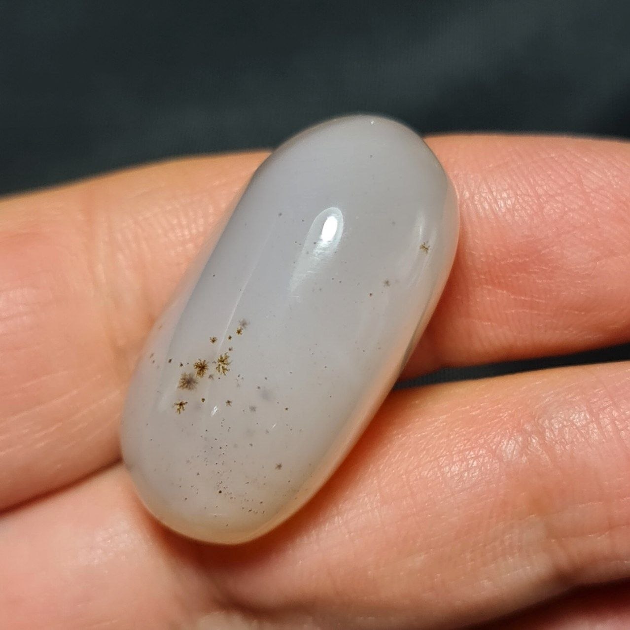 نگین درشت سنگ طبیعی عقیق کبود معدنی خراسان کد  T2380