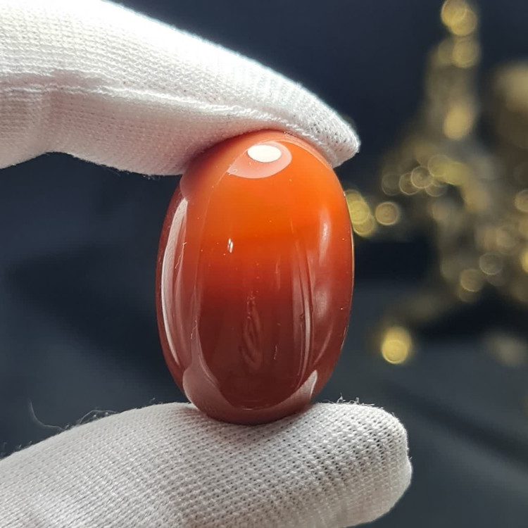 نگین درشت سنگ عقیق کارنلین معدنی کد T2433